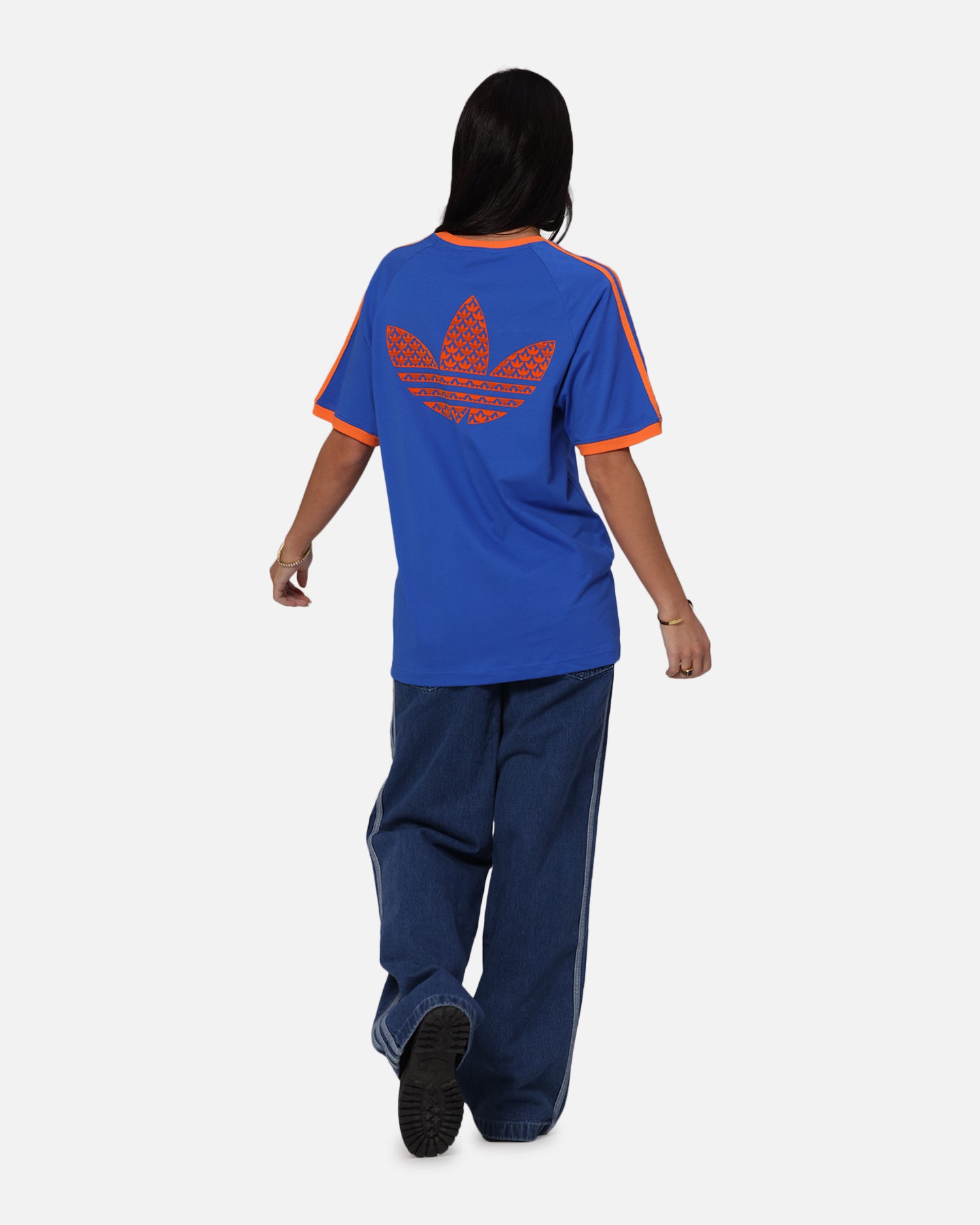 Adidas Monogram Cali T-Shirt for Men - Blue Casual Short Sleeve Tee | Gym, Workout, Streetwear Fashion