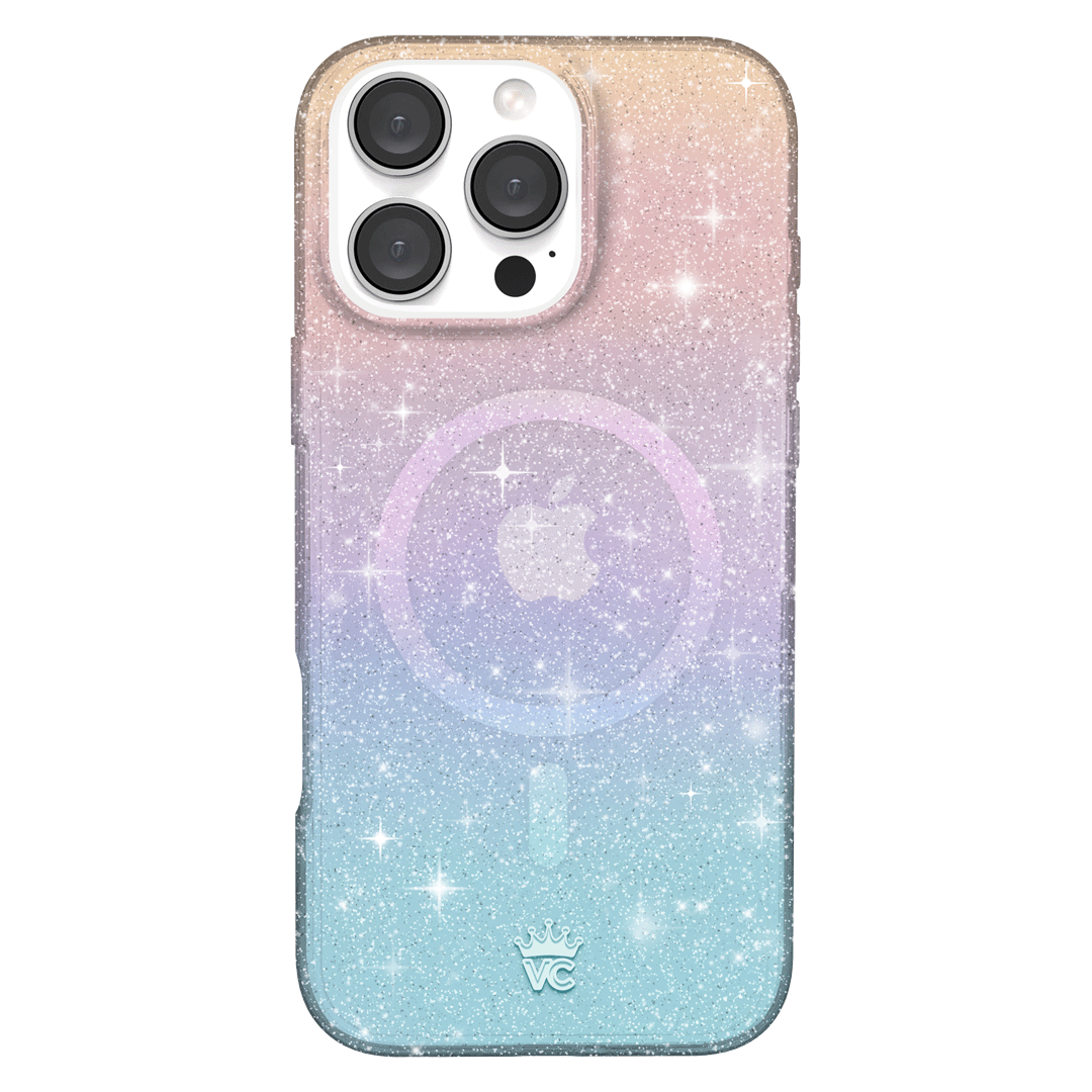 Ombre Stardust Glitter iPhone Case - Sparkling Protective Cover for iPhone 13/14/15 - Trendy Fashion Accessory for Women & Girls - Perfect for Parties, Daily Use & Gift Giving