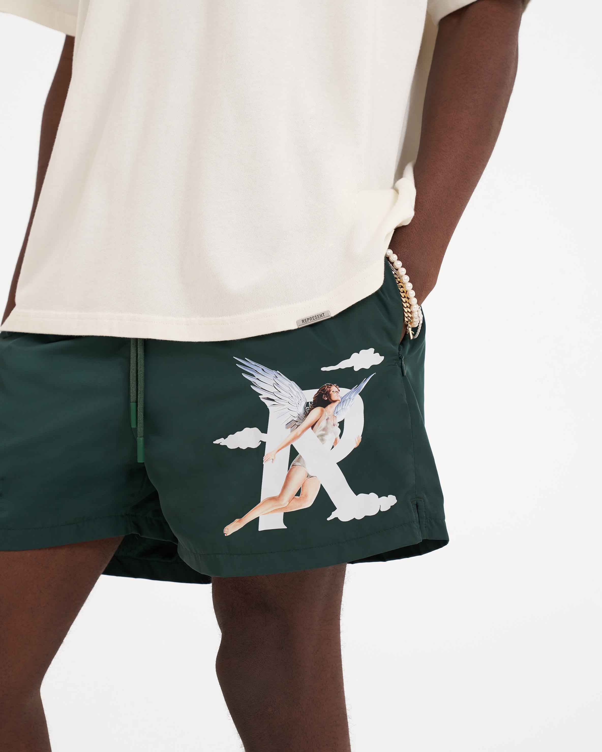 Storms In Heaven Men's Running Shorts - Lightweight & Breathable Racing Green for Jogging, Gym & Outdoor Sports