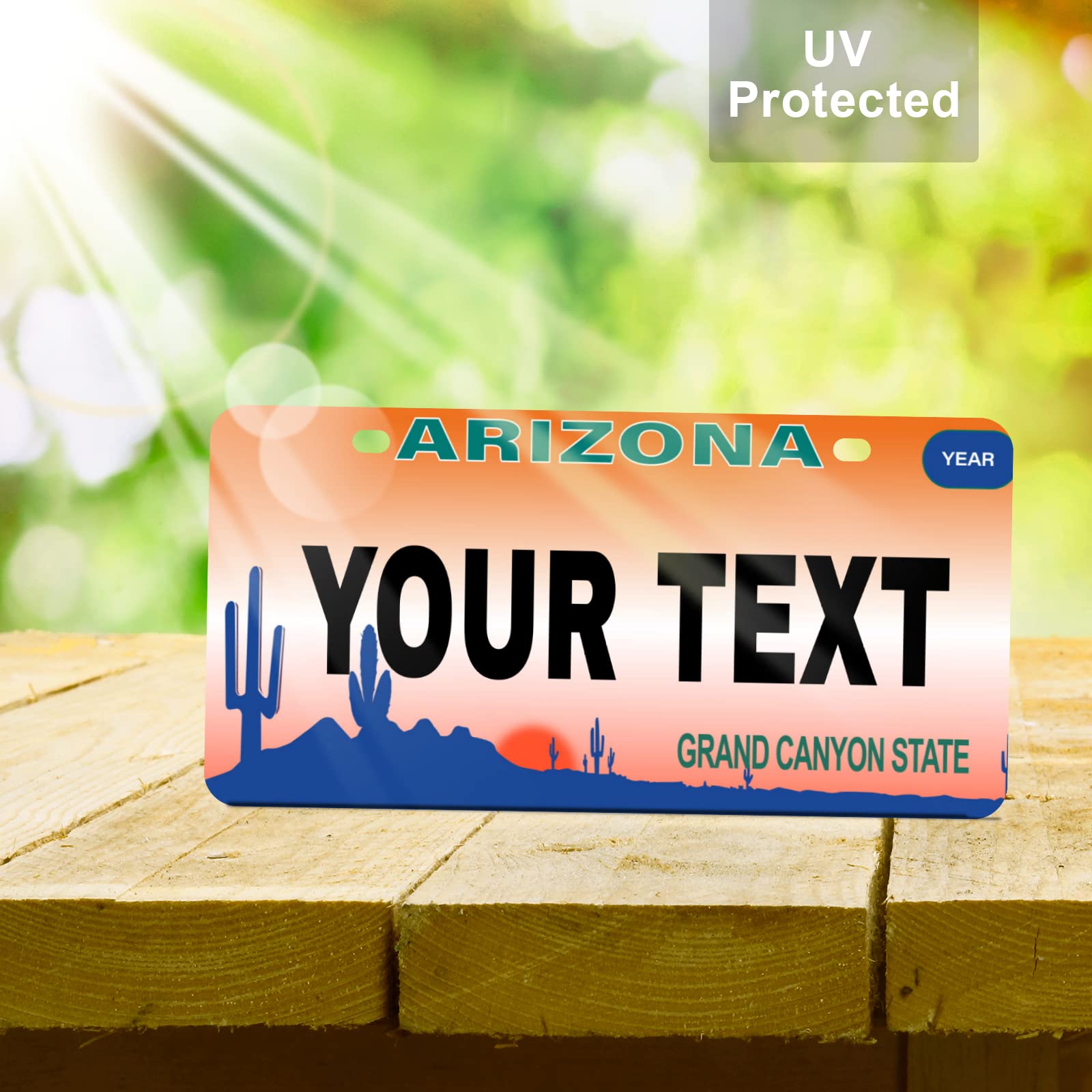 Custom Arizona Mini License Plate 6x3 Inch - Personalized Kids Toy Car, Bike, Scooter, Golf Cart, Motorcycle & ATV Decorative Plate - Perfect for Gifts, Room Decor & Vehicle Customization