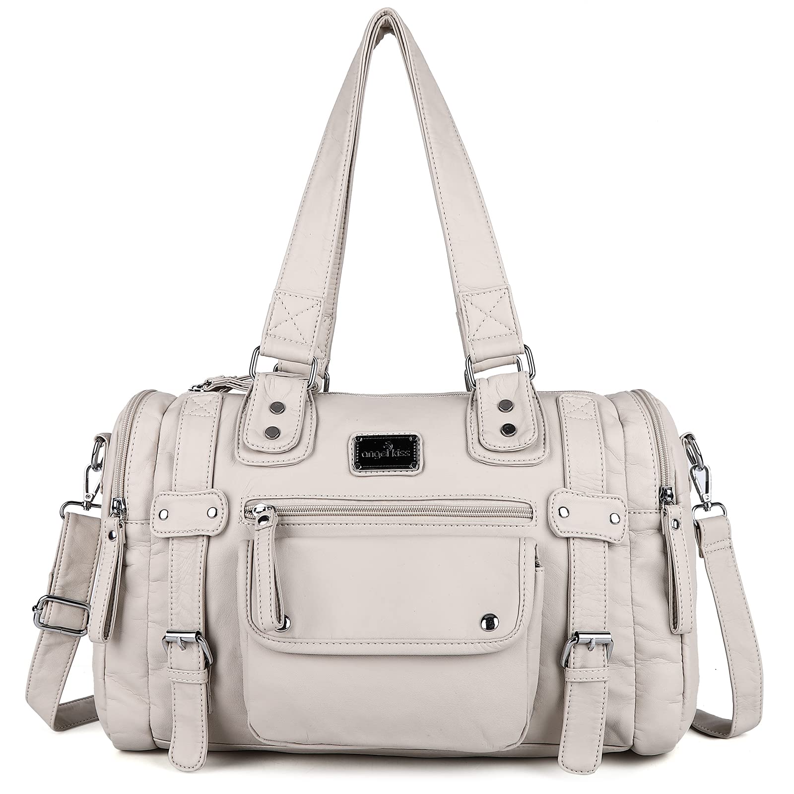 Angelkiss Women's Soft Leather Purses - Stylish Hobo Bags, Satchel Shoulder Bags & Tote Crossbody Bags for Work, Travel & Everyday Use