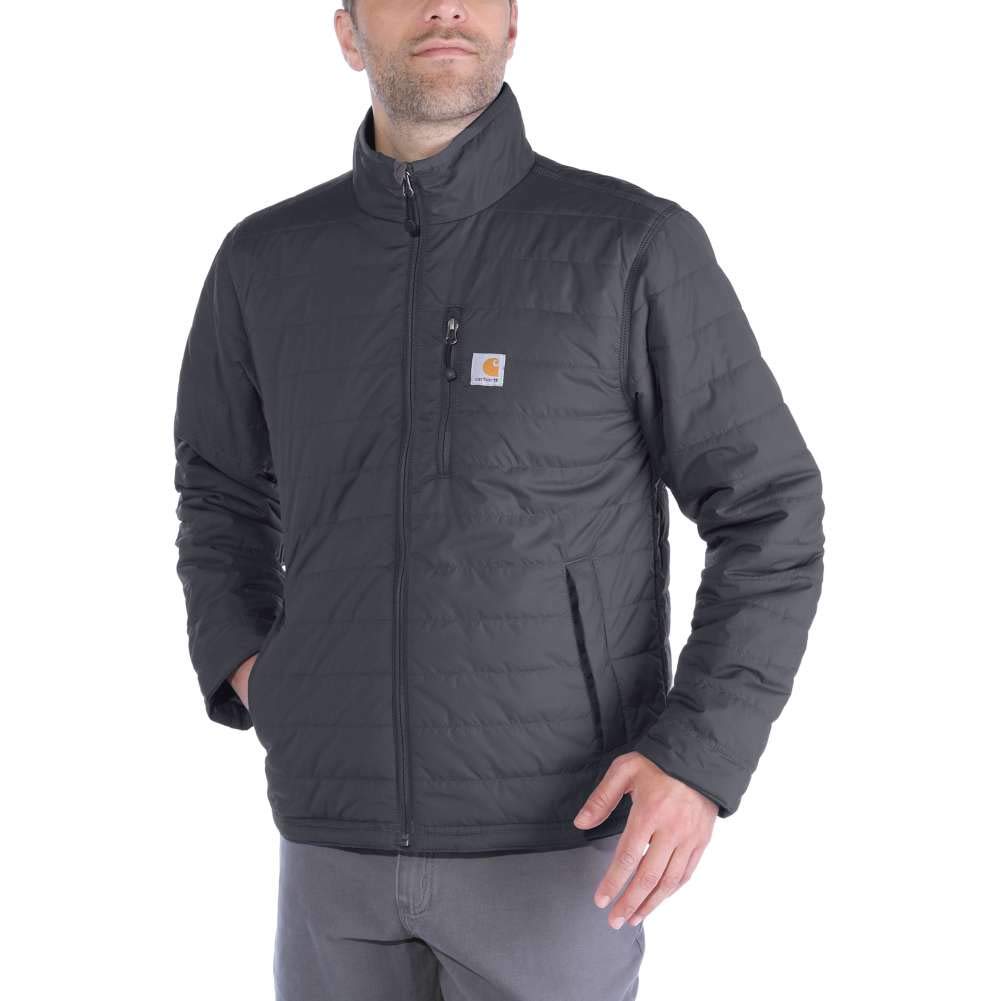 Carhartt Men's Rain Defender Relaxed Fit Lightweight Insulated Jacket - Waterproof Windbreaker for Outdoor Work, Hiking & Winter Activities