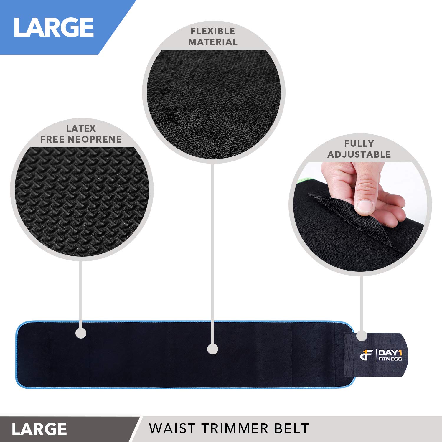 Premium Waist Trimmer Belt for Weight Loss & Abdominal Training - Durable Unisex Slimming Belt (5 Sizes: Small to XXL) - Ideal for Gym, Home Workouts & Postpartum Recovery