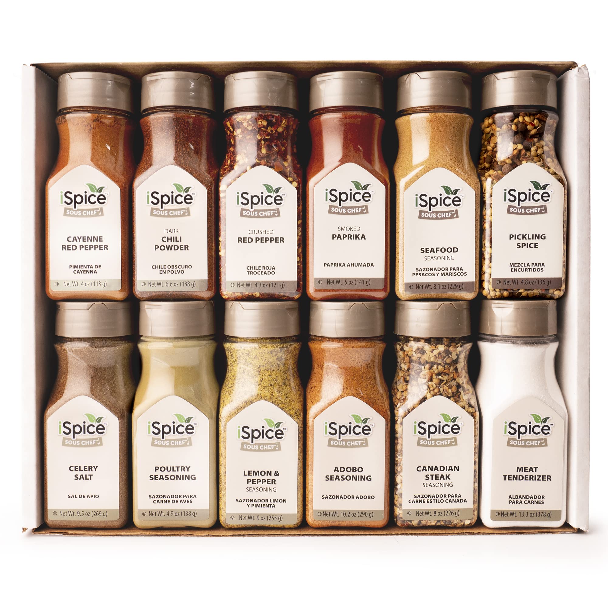 iSpice Starter Spice Set - 48 Pack Premium Herb Spices & Seasonings Kit for Cooking | Perfect Gift for Home Chefs | Ideal for Baking, Grilling & Everyday Meals