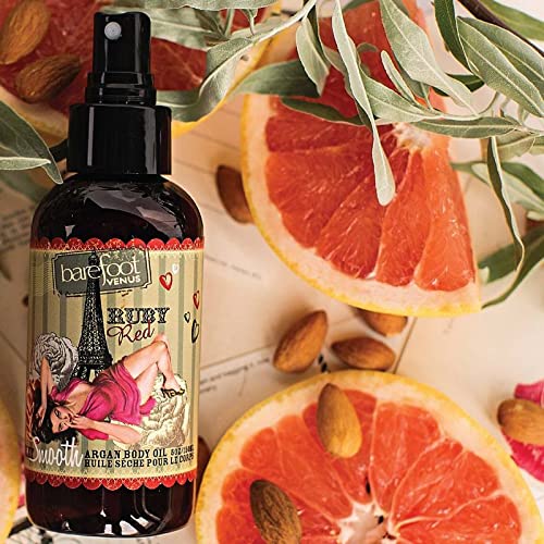 Pure Moroccan Argan Oil for Skin & Hair - 120ml Ruby Red Bottle | Hydrating, Nourishing & Anti-Aging Body Oil | Perfect for Dry Skin, Hair Care & Massage Therapy