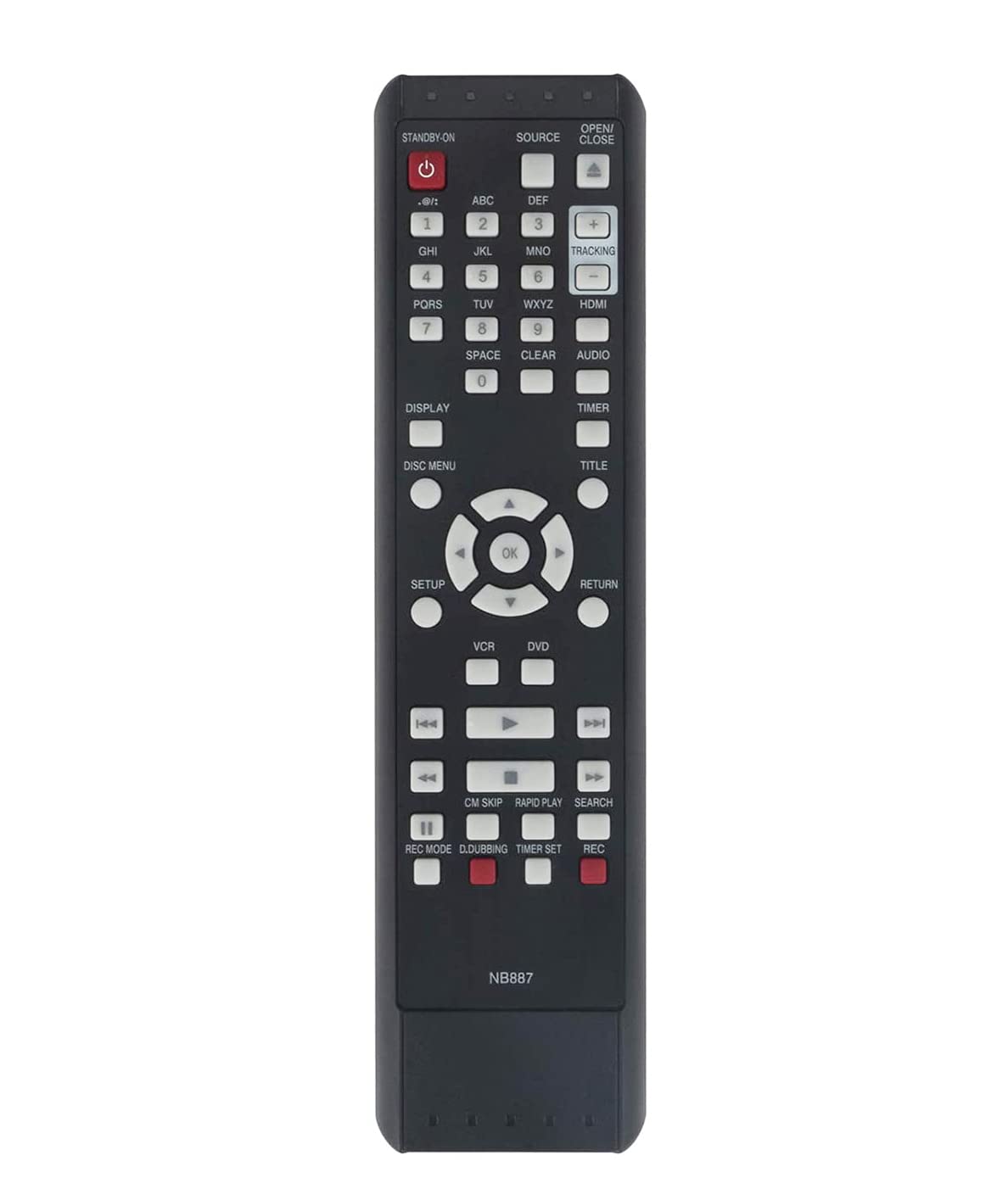 ALLIMITY NB887 NB887UD Replacement Remote Control Compatible with Magnavox HDMI 1080p DVD Recorder & VCR Combo Player - Models RZV427MG9A, RZV427MG9, ZV427MG9, ZV427MG9B, ZV427MG9A, MDR161V, MDR161V/F7 | Easy Setup for Home Entertainment System