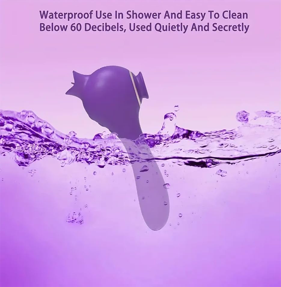 3 in 1 G-Spot Vibrator for Women - 10 Vibration Modes with Licking & Suction Function - Clitoral Stimulator & Dildo - Perfect Couples Sex Toy for Romantic Nights & Solo Play