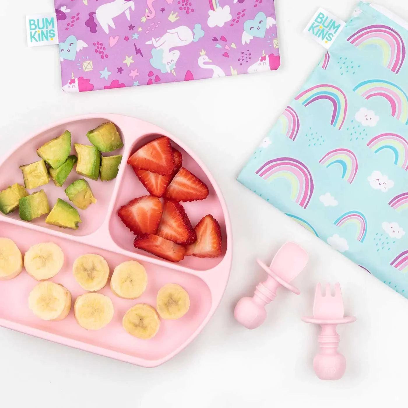 Bumkins Silicone Baby Chewtensils - Safe, Durable Teething Toys for Infants & Toddlers - Perfect for Mealtime, Travel, and Soothing Sore Gums