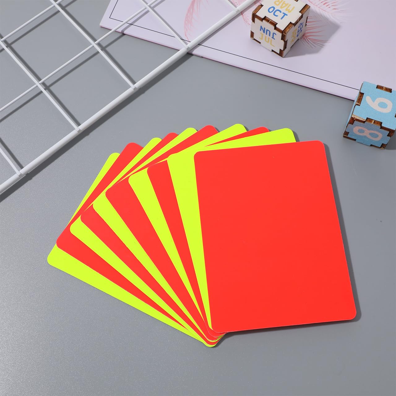 10Pcs Professional Soccer Referee Cards Set - Red & Yellow Football Match Cards - Durable Sports Referee Accessories for Coaches & Officials - Perfect for Games, Training & Tournament Use