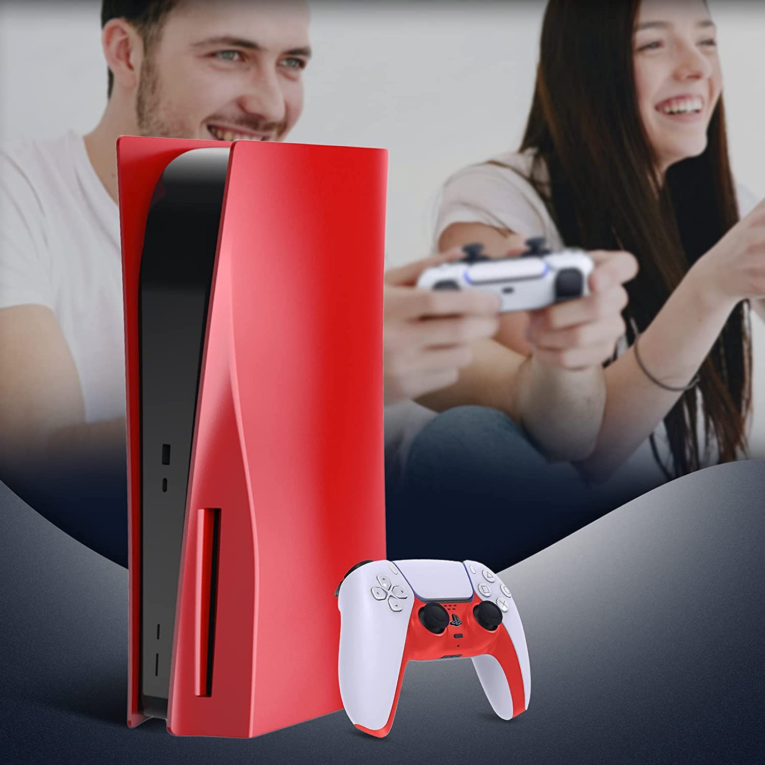 NexiGo PS5 Disc Edition Console Cover Kit - Protective Skin & Decorative Design for Gaming Setup & Home Decor