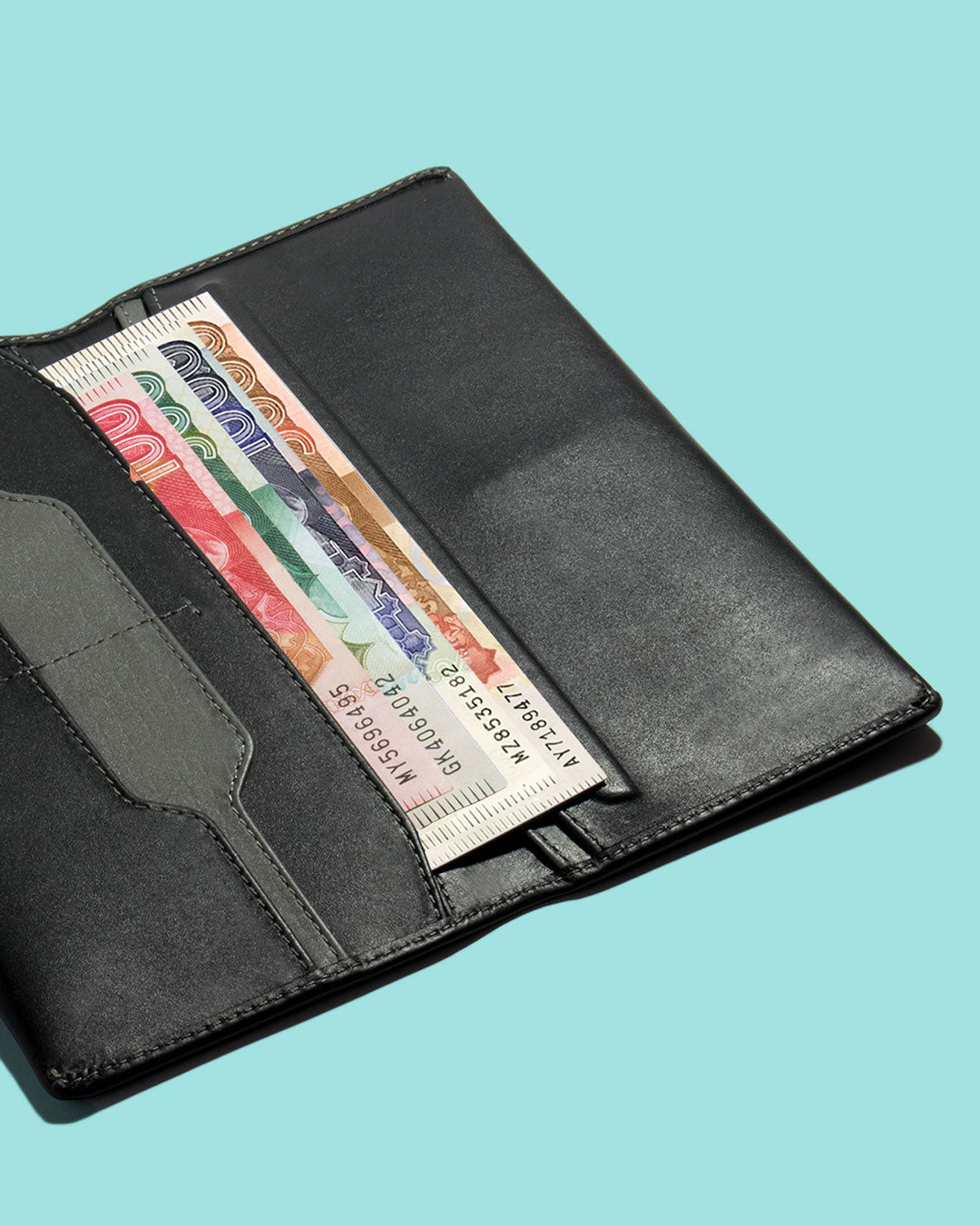Premium Space-Themed Long Wallet for Men & Women - RFID Blocking Slim Bifold Wallet - Perfect for Travel, Business & Everyday Use