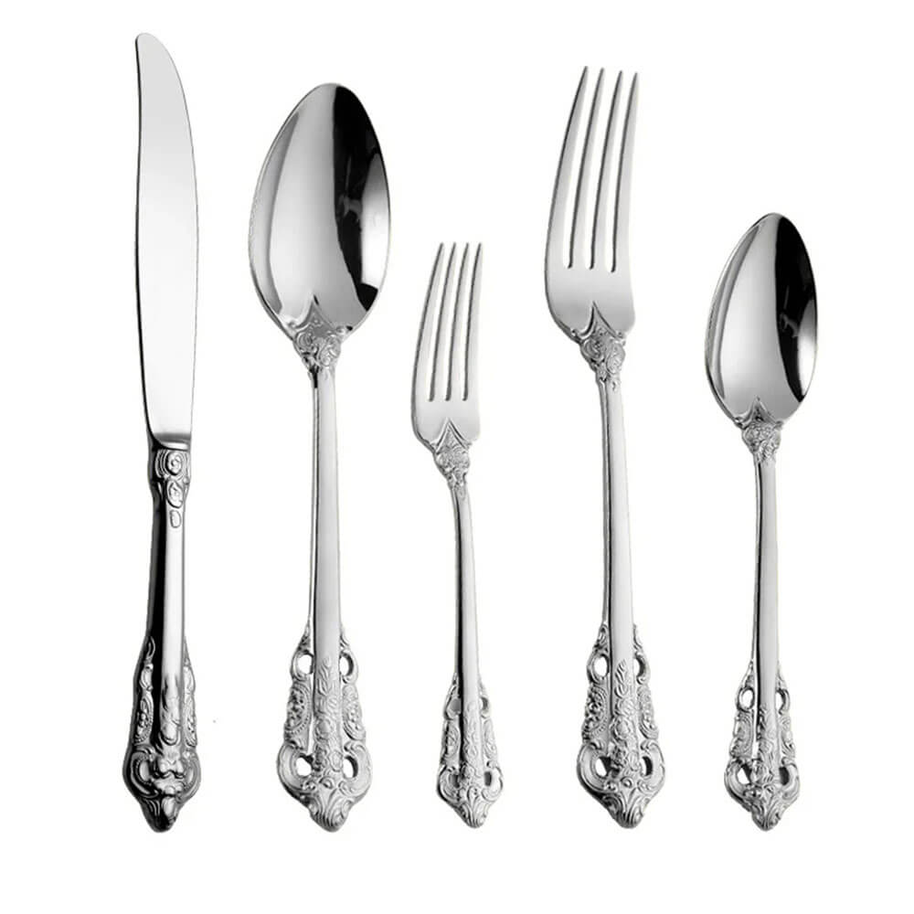 Premium Casa Milano 18/10 Stainless Steel Flatware Set - 20-Piece Silverware Set for 4, Elegant Dining Utensils for Wedding, Holiday & Everyday Use - Dishwasher Safe & Rust-Resistant Cutlery Set