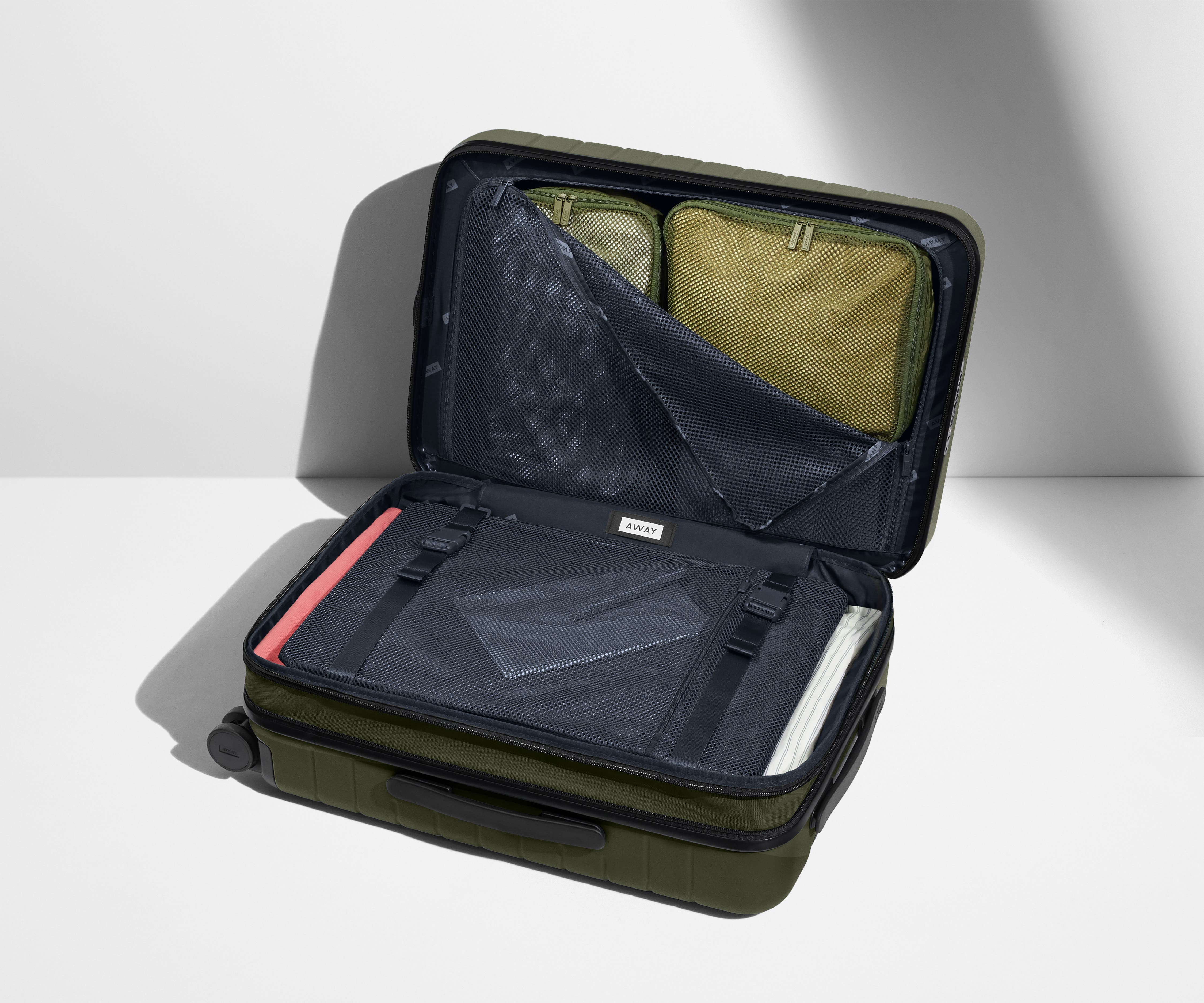 The Carry On Flex in Olive Green - Lightweight Expandable Luggage for Travel, Business & Weekend Getaways | Durable Spinner Suitcase with 360° Wheels & TSA Lock