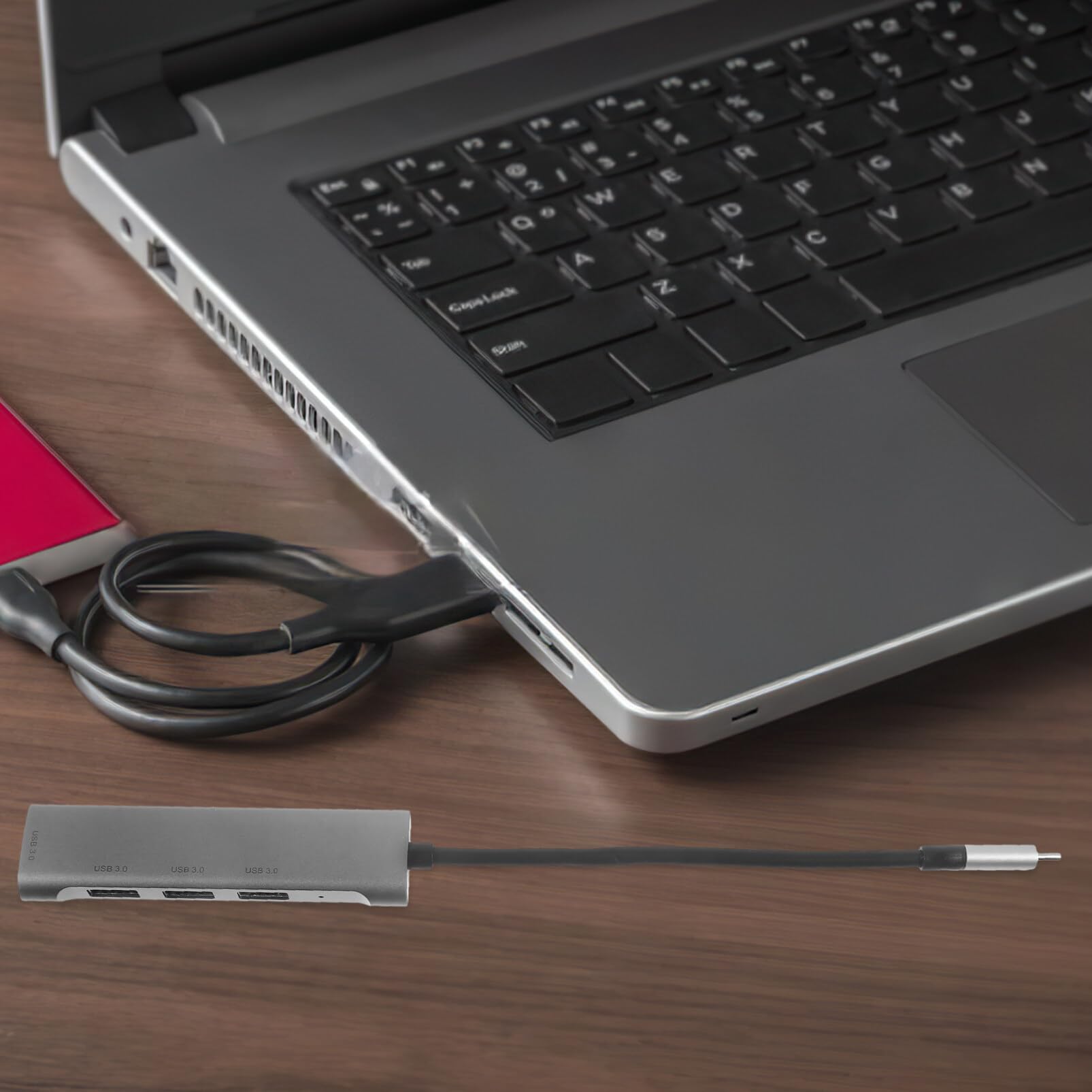 Veemoon 4-Port USB Hub Splitter with Aluminum Alloy Housing - High-Speed USB Adapter for Laptop, PC, Charging Phones, Tablets & More - Perfect for Home, Office, Travel & Gaming Setup