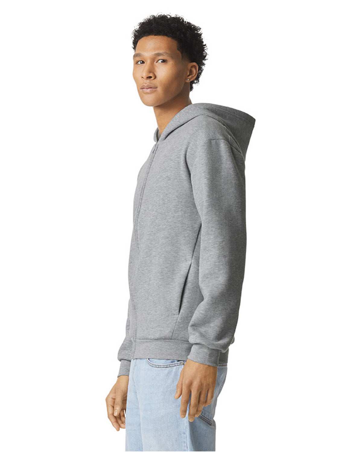 American Apparel RF497 ReFlex Fleece Unisex Full Zip Hoodie - Soft & Warm Fleece Jacket for Men & Women | Perfect for Outdoor Activities, Gym, Casual Wear & Cold Weather