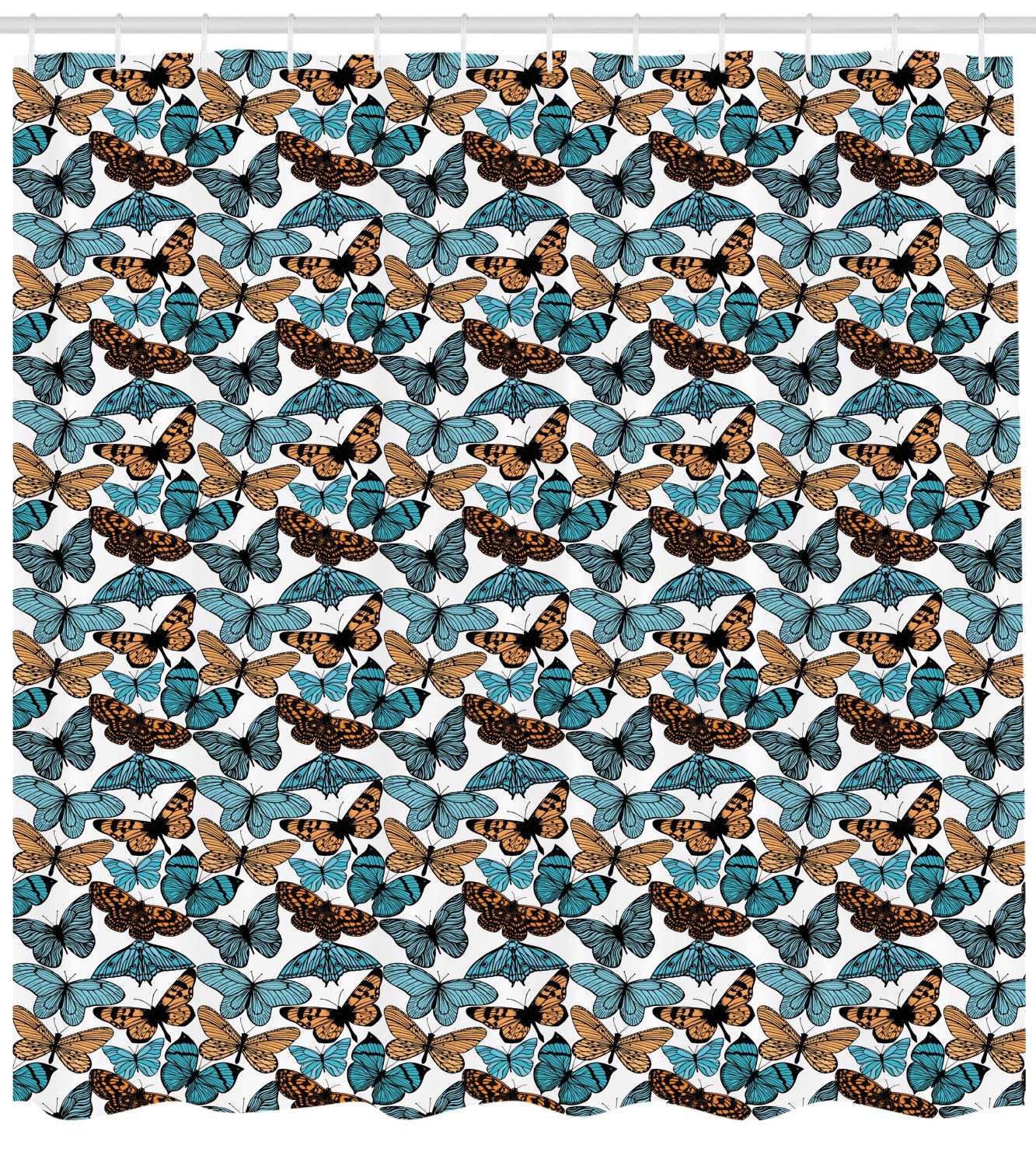 Ambesonne Vintage Butterfly Shower Curtain - Extra Wide 105