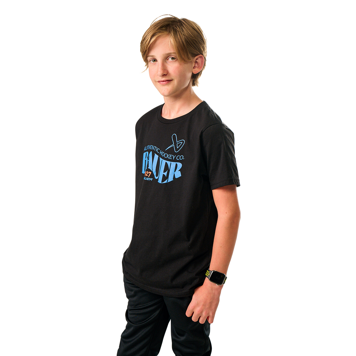 Bauer Wave Graphic Tee for Youth - Cool & Stylish Boys & Girls T-Shirt - Perfect for School, Sports & Casual Wear