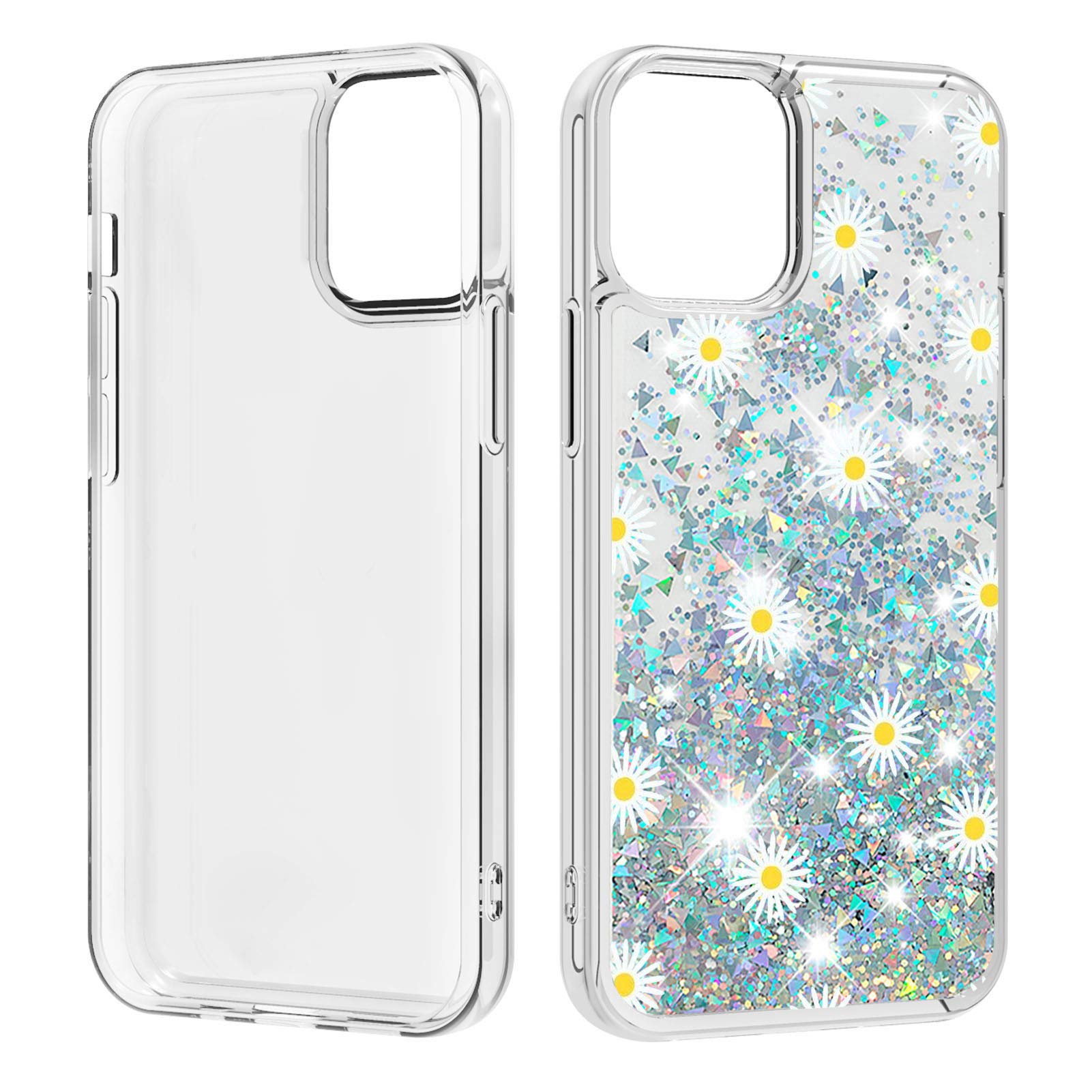 ZERMU Ultra Thin Luxury Glitter Waterfall Case for iPhone 12 Pro Max (6.7