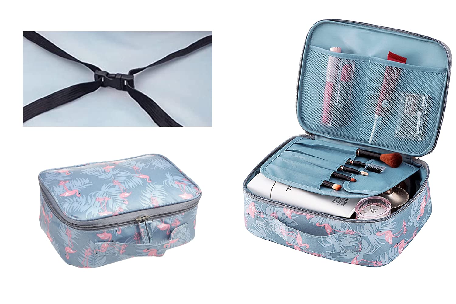 Travel Toiletry Bag for Women & Men - Cosmetic Organizer for Makeup Brushes | Style B