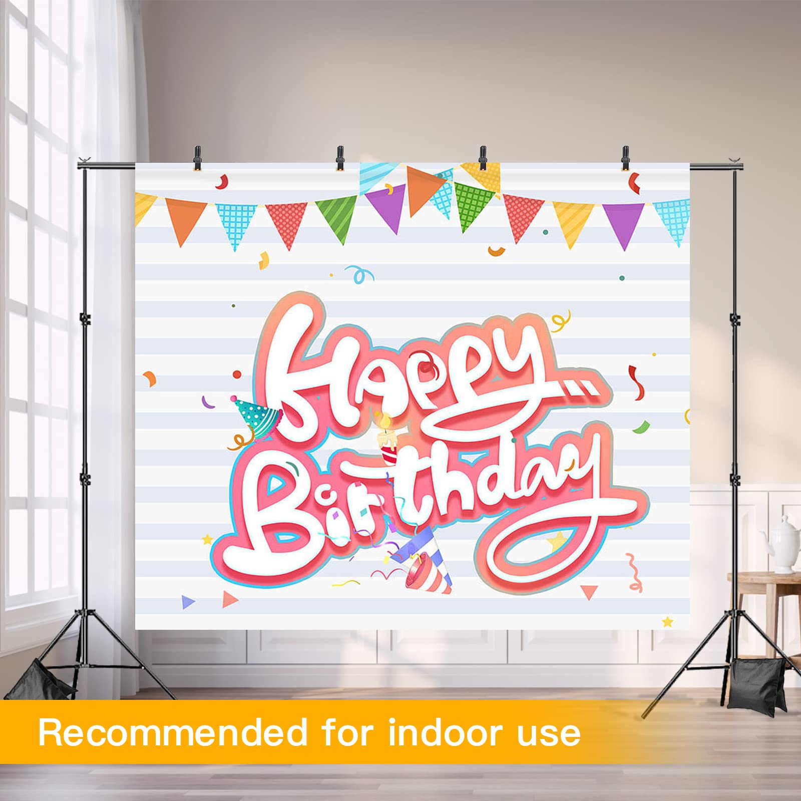 6.5x10ft Adjustable Backdrop Stand Kit for Party Decorations, Baby Showers & Photography - Includes Spring Clamps, Backdrop Clips, Sandbag & Carrying Bag - Perfect for Events, Weddings, and Photo Studios