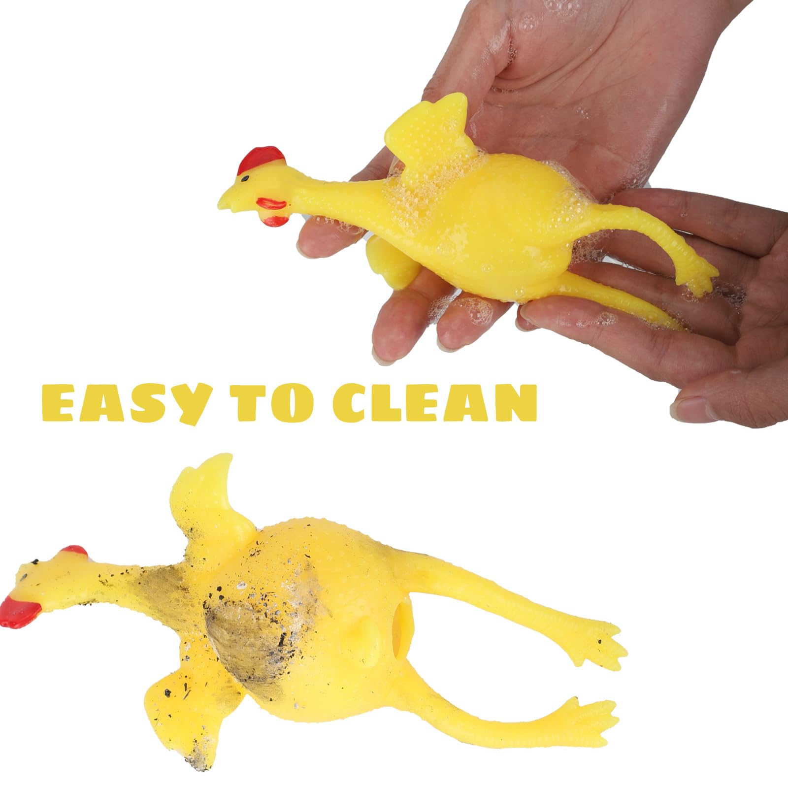 16cm Funny Squishy Toys Chicken and Eggs - Stress Relief Fidget Toys for Kids & Adults - Perfect for Anxiety Relief, Office Desk Decor, and Sensory Play