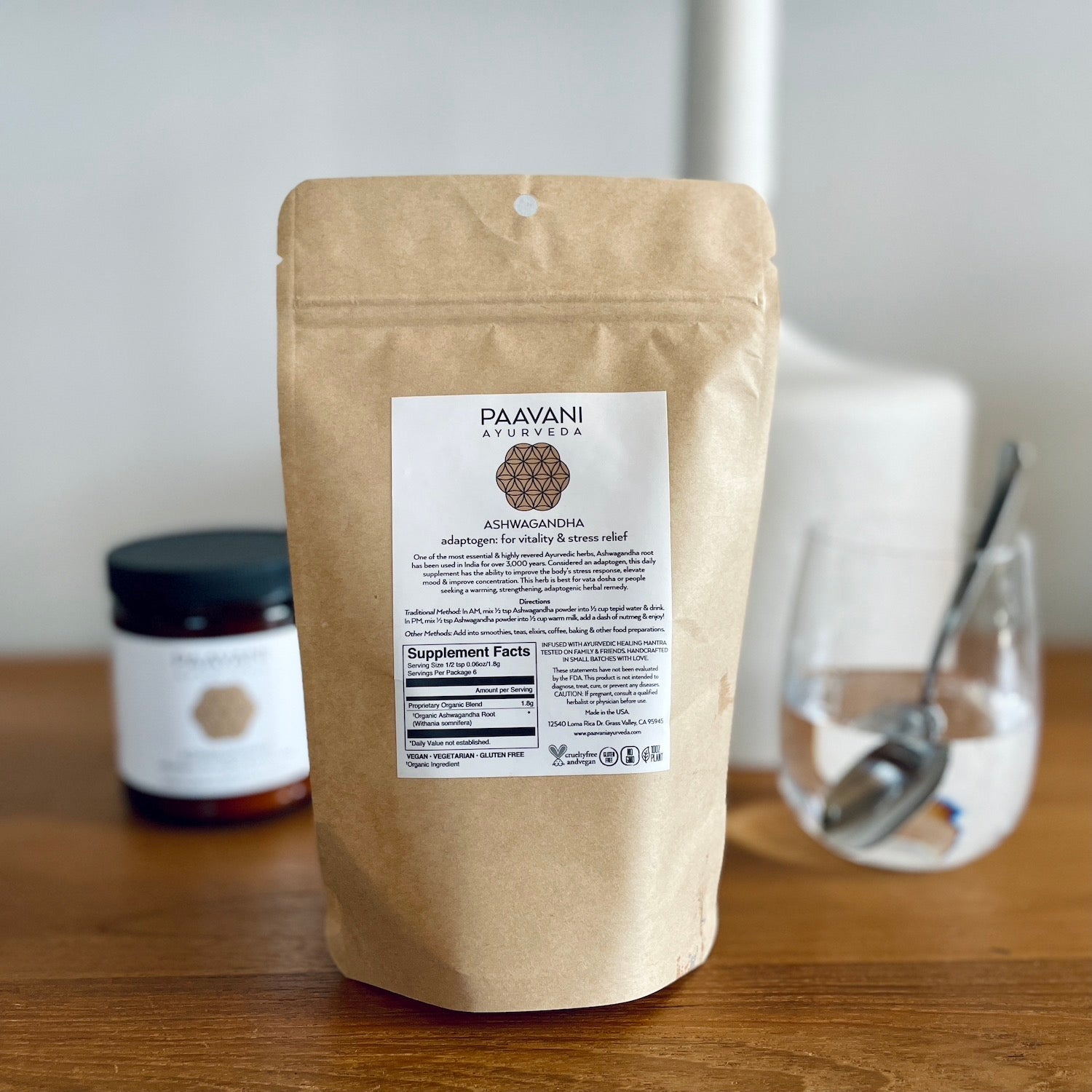 Organic Ashwagandha Powder for Stress Relief & Better Sleep | 100% Pure Natural Supplement for Anxiety, Focus & Energy Boost | Perfect for Yoga, Meditation & Daily Wellness Routine