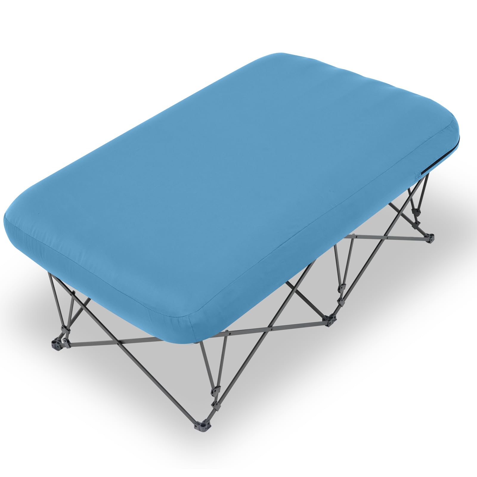 Premium Folding Camping Cot for Adults with Inflatable Air Mattress & Carry Bag - Portable Outdoor Sleeping Solution for Travel, Beach, Backpacking & Vacation (Air Pump Not Included) | Durable & Comfortable for Camping, Hiking & Picnics