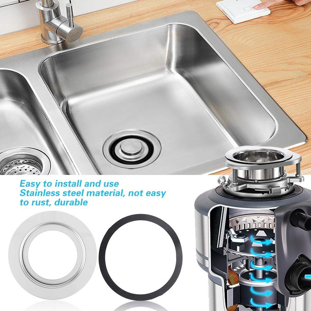 Fdit Garbage Disposal Adapter Kit - 180mm to 114mm Silicone Gasket & Installation Accessories for InSinkErator, GE, WasteKing - Easy Food Waste Disposer Replacement for Kitchen Sink Drain Maintenance (Perfect for Home Renovation & DIY Plumbing Projects)