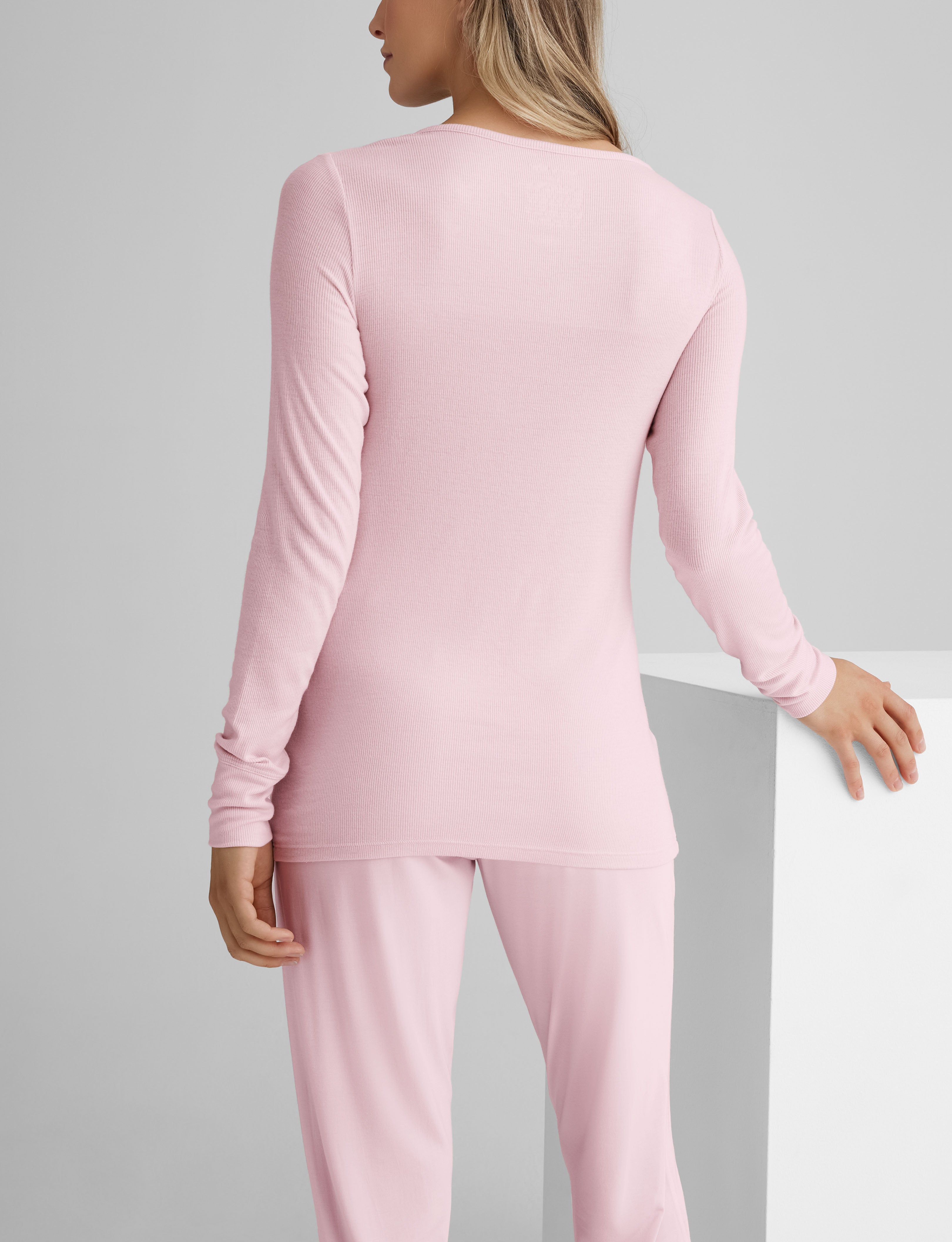 Women's Casual Henley Long Sleeve Shirt - Soft Cotton Relaxed Fit T-Shirt for Lounge, Sleep & Everyday Wear