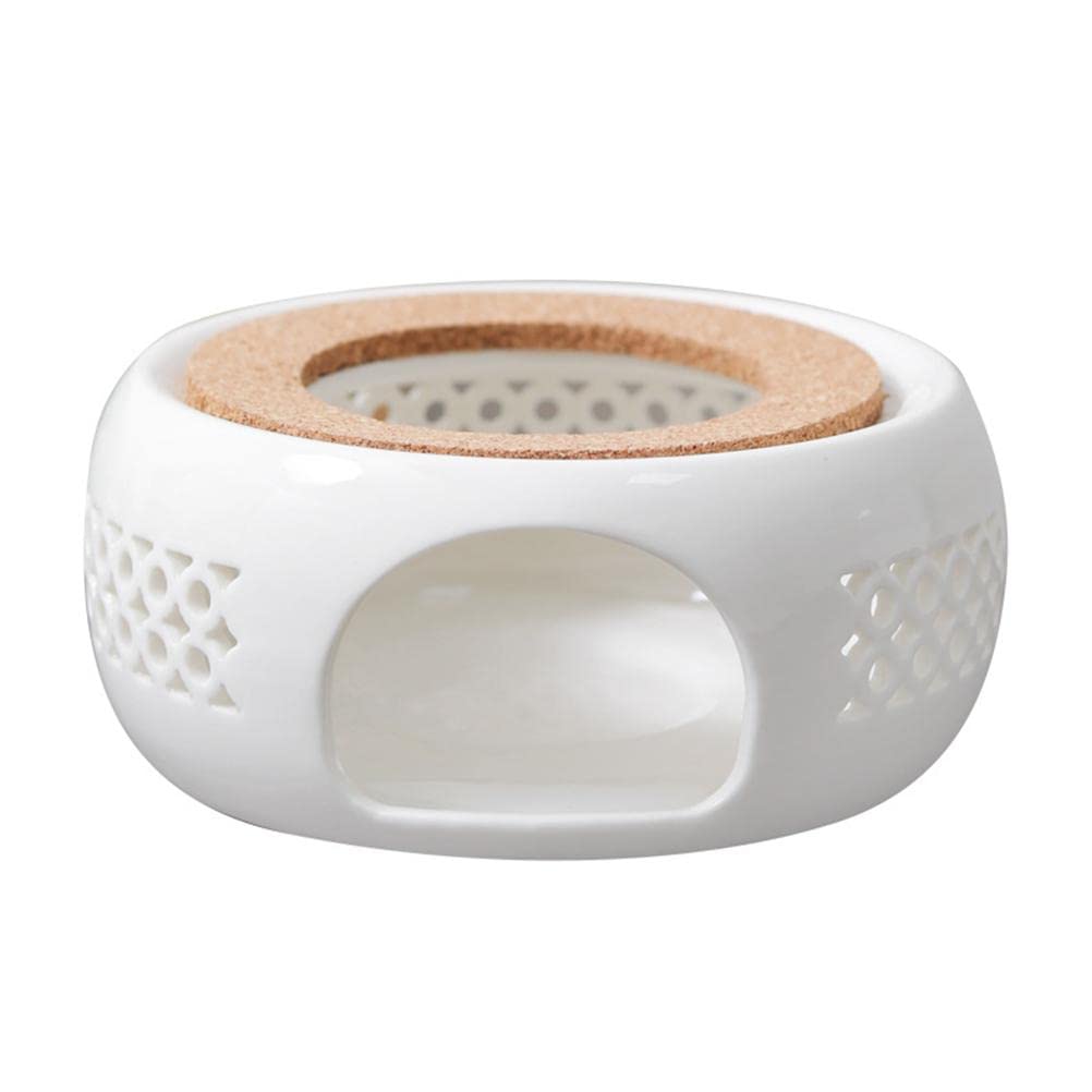 Premium Porcelain Teapot Warmer with Cork Stand - Electric Coffee Pot Heater for Tea & Water - Perfect for Home, Office & Tea Ceremonies