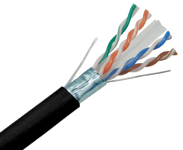 CAT6A Plenum Bulk Ethernet Cable 1000FT - Shielded CMP Rated Solid Copper 23AWG for High-Speed Networking in Offices, Data Centers & Smart Homes