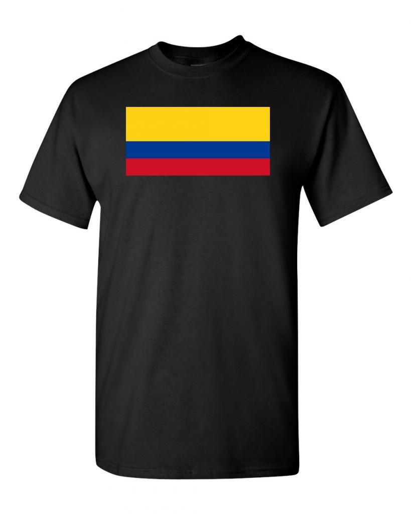 Colombia Flag T-Shirt for Adults - Comfortable Cotton DT Tee - Perfect for Travel, Sports & Patriotic Events