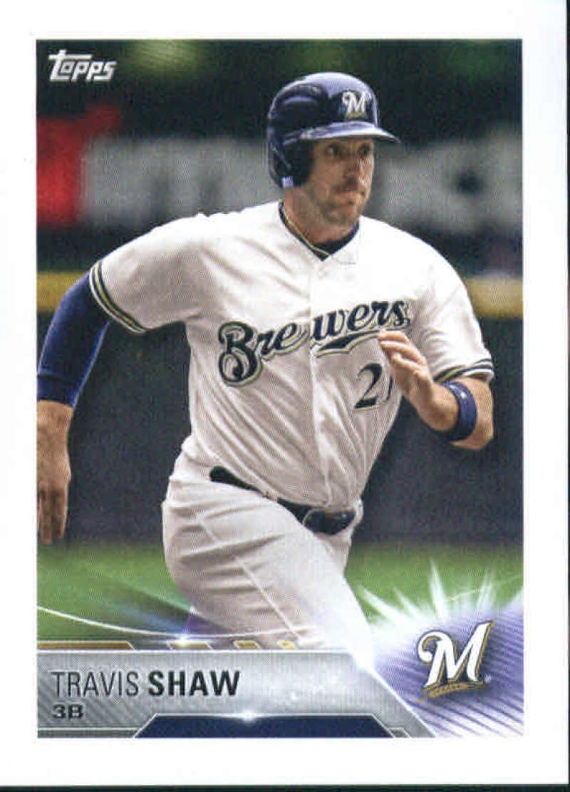 2018 Topps Stickers #182 Travis Shaw Milwaukee Brewers Baseball Player Collectible Sticker - Perfect for MLB Fans, Sports Memorabilia Collections & Scrapbooking
