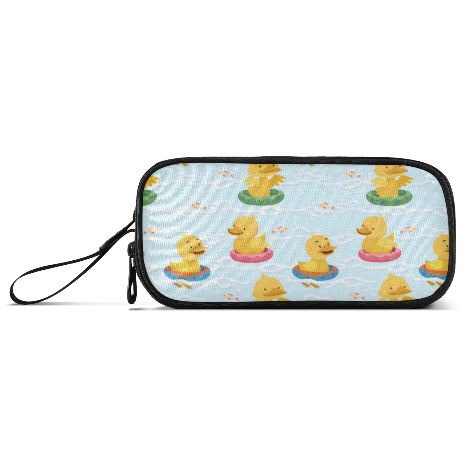 Ducklings Rubber Pencil Case - Large Capacity Pen Bag for School & Office