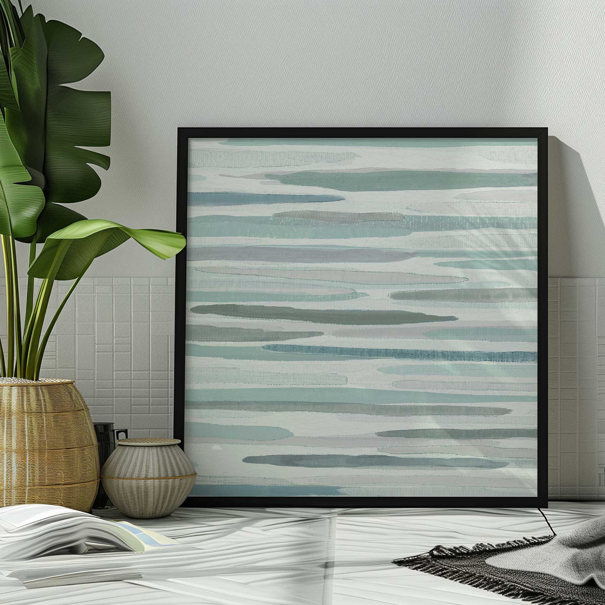 Cresting Calm v2 Print - Ocean Wave Wall Art for Home & Office Decor - Perfect for Living Room, Bedroom, or Meditation Space