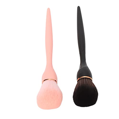 2-Piece Professional Makeup Brush Set - Soft Synthetic Fiber Powder & Loose Powder Brushes for Flawless Face Makeup | Perfect for Travel & Everyday Beauty Routine