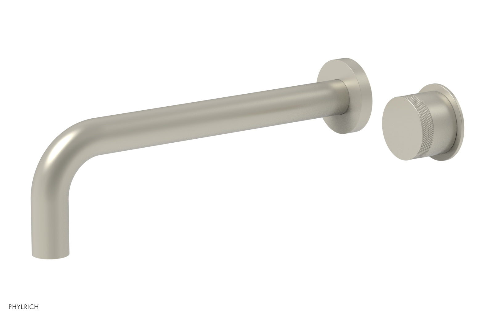 Basic II 10 Single Handle Wall Mount Lavatory Faucet Set with Knurled Handle - 230 18 10 - Perfect for Bathroom Sink, Powder Room & Guest Bath Installation