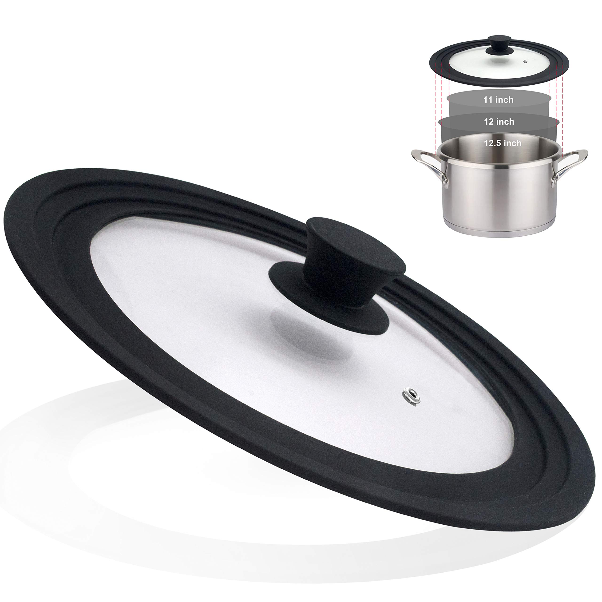 Universal Glass Lid for Pots, Pans & Skillets - 11