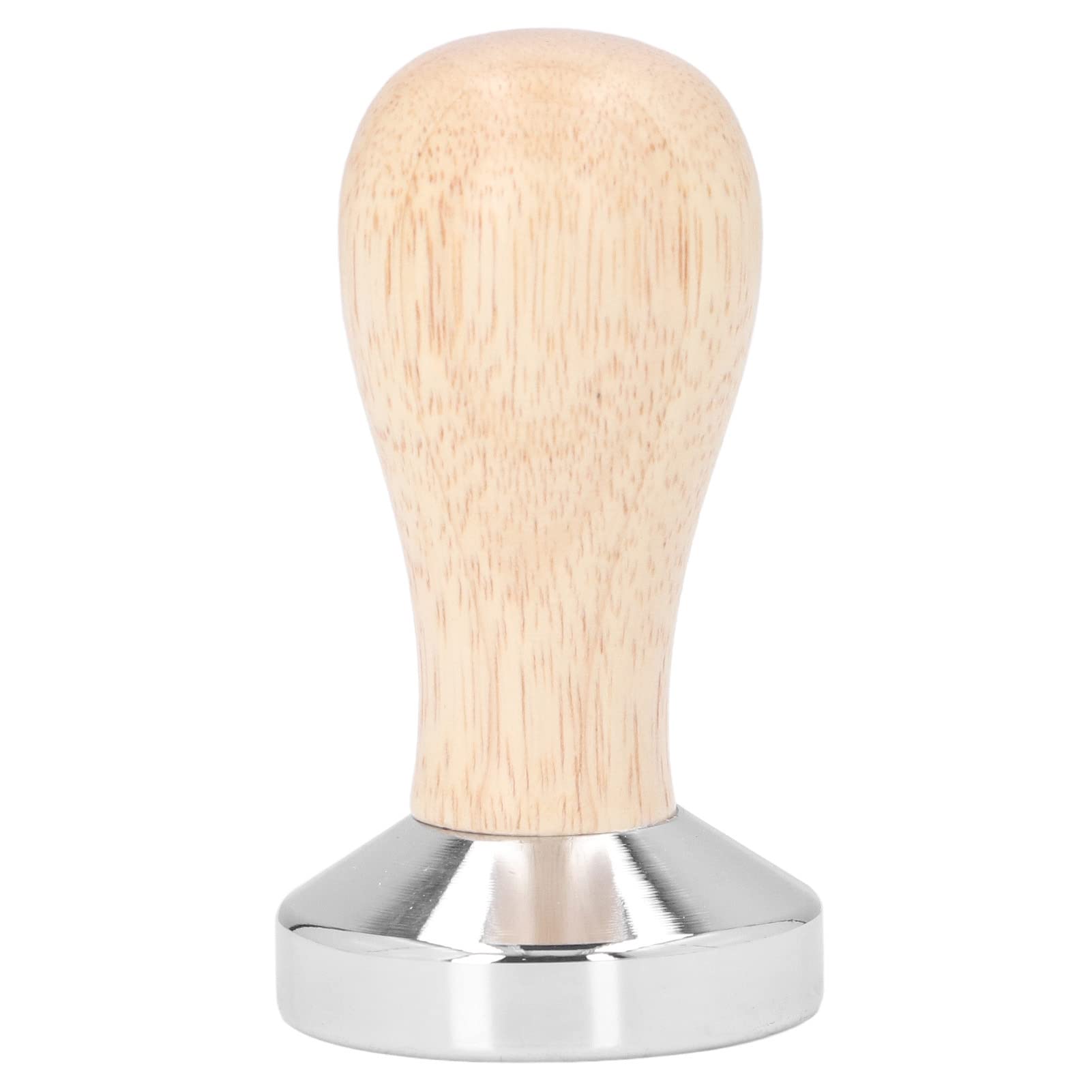 Premium 49mm Espresso Tamper - Stainless Steel Coffee Press with Wooden Handle, Flat Base for Perfect Espresso Extraction - Ideal for Home Baristas & Coffee Shops