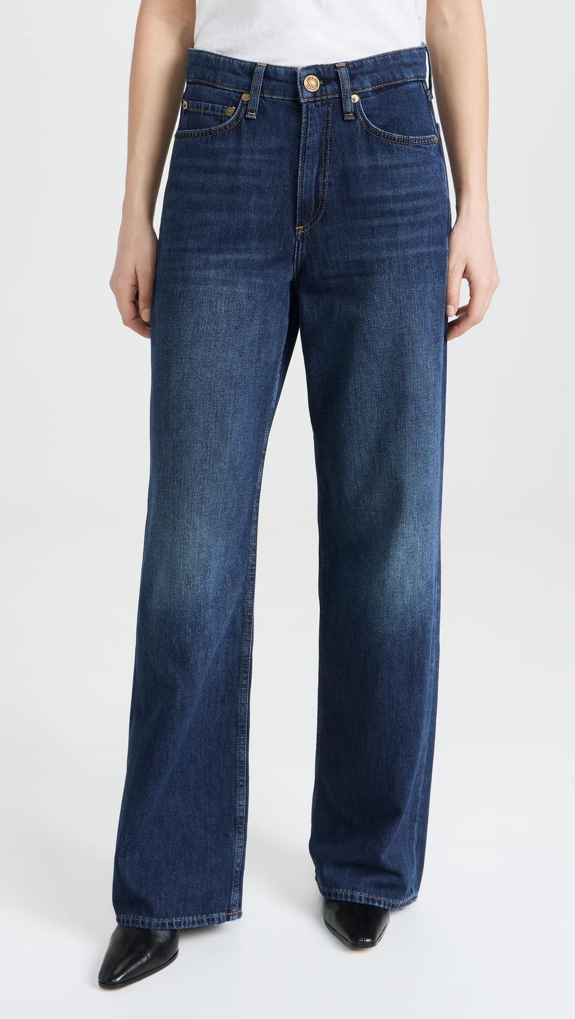 rag & bone Women's Logan Jeans - High Waist Slim Fit Stretch Denim Pants for Casual Wear & Night Out