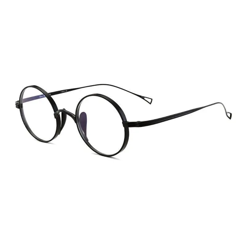 Aimee Unisex Full Rim Round Titanium Eyeglasses Frame - Lightweight Durable Glasses for Men & Women - Perfect for Reading, Work, and Everyday Use
