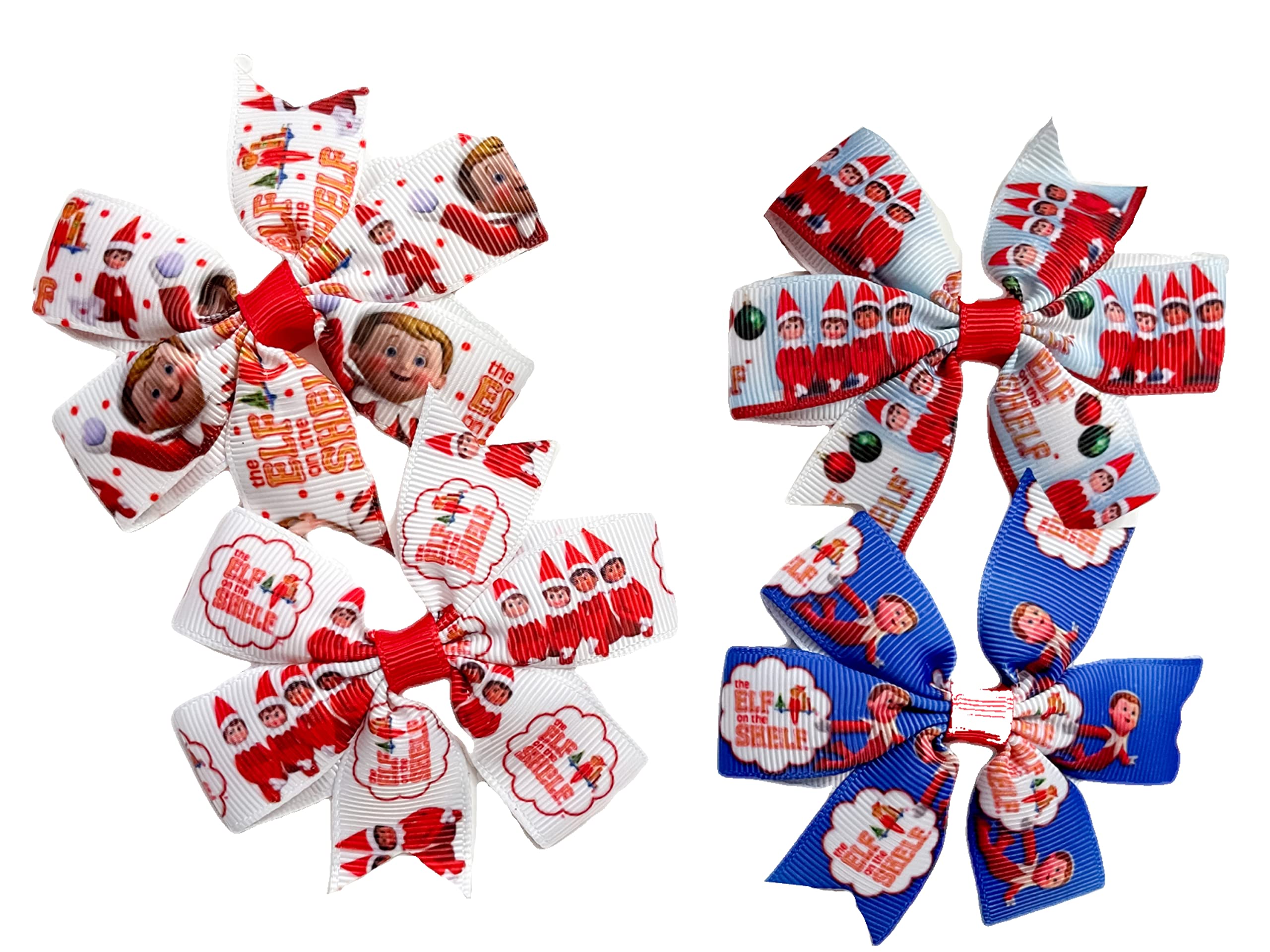 Elf Hair Bows for Christmas - Cute Holiday Hair Accessories for Kids & Adults - Perfect for Elf Costumes, Christmas Parties & Festive Photos
