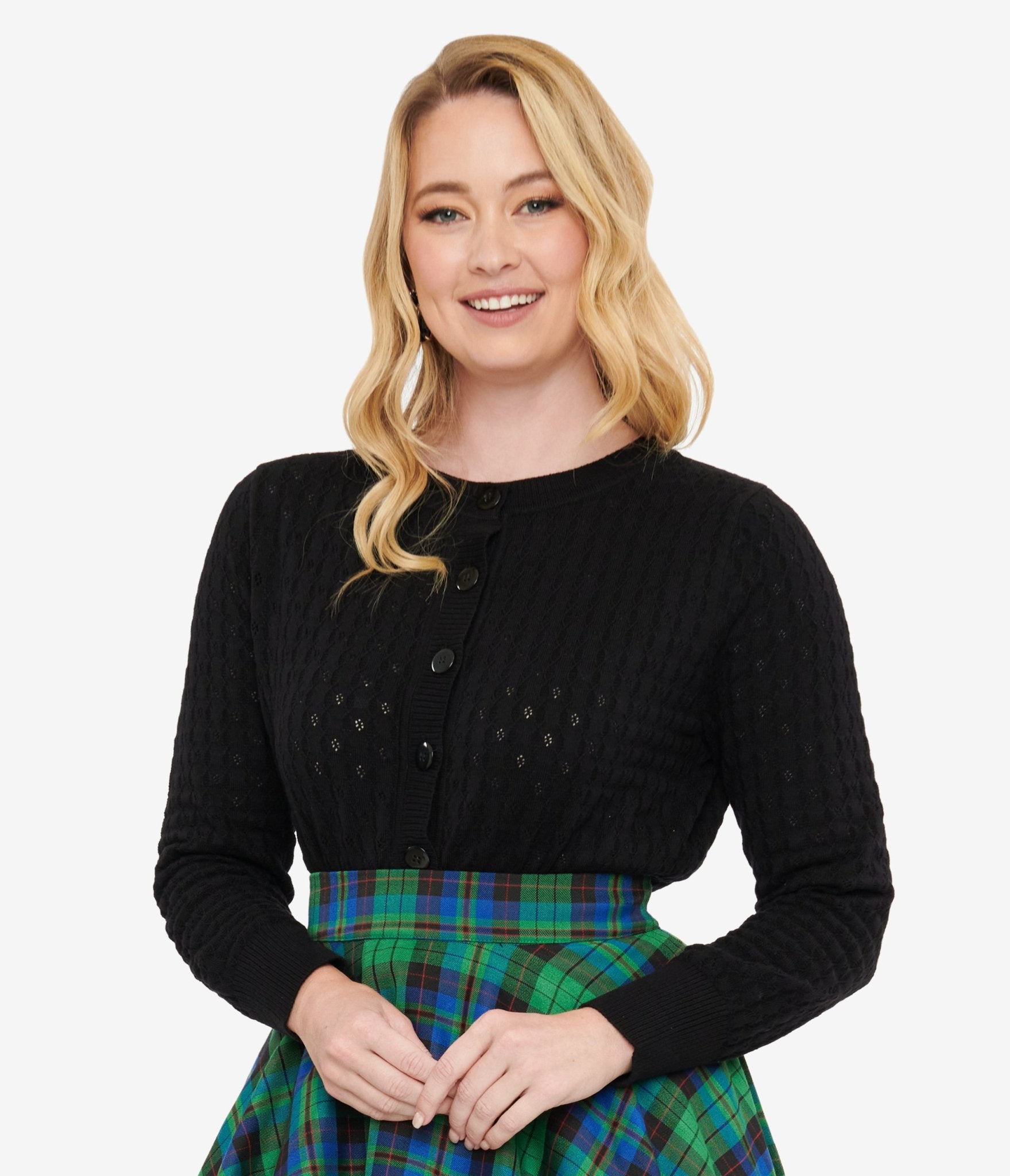 Vintage 1950s Royal Monk Black Katie Cardigan - Retro Women's Sweater for Casual Wear & Fall Fashion