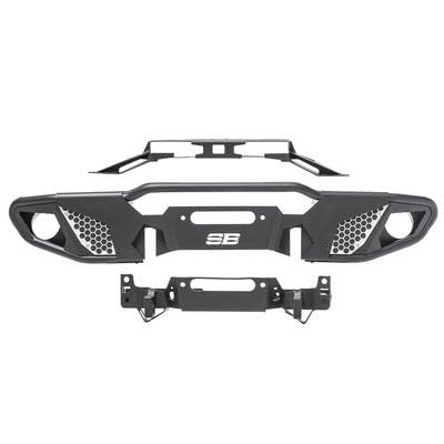 Smittybilt Apollo Front Bumper for Jeep Wrangler JL & Gladiator JT - Heavy Duty Off-Road Bumper with Winch Mount | Perfect for Trail Riding, Rock Crawling & Overlanding Adventures