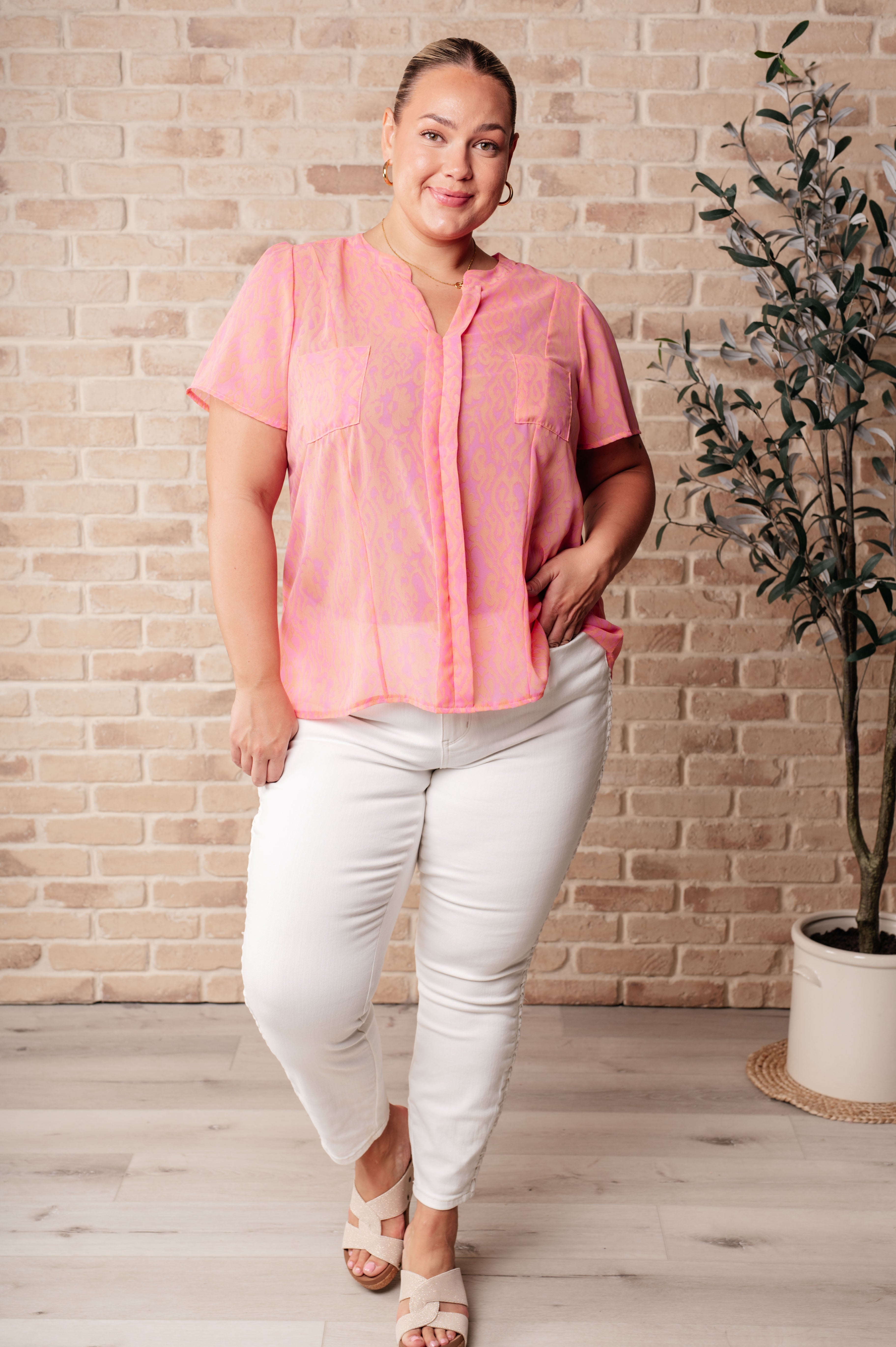 Let Me See You Do It Shawl Neckline Blouse - Elegant Women's Fashion Top for Work & Date Night | Summer 2024 Collection
