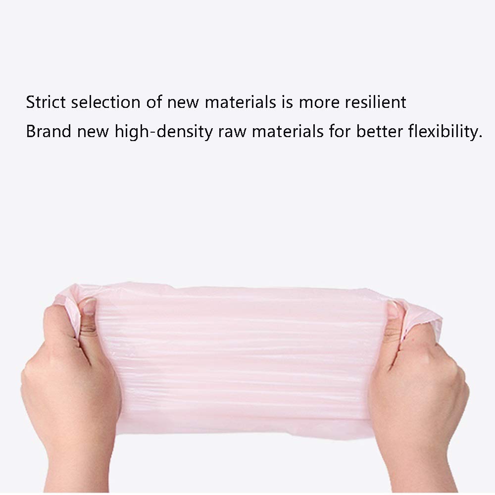 Premium Heavy-Duty Trash Bags with Drawstring - 4 Rolls, 12 Rolls, or 24 Rolls - Extra Thick Leak-Proof Garbage Bags for Kitchen, Bathroom & Outdoor Use - Automatic Closing Design (Pink, 4 Rolls) - Perfect for Home, Office & Camping Waste Disposal
