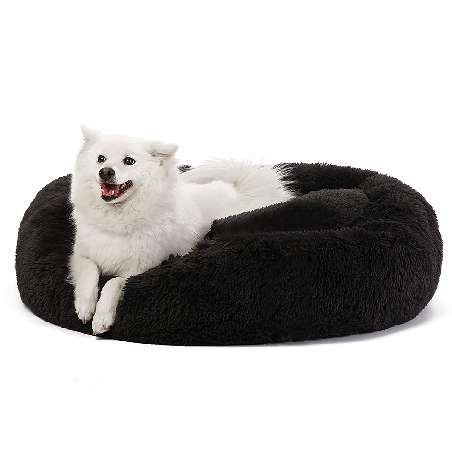JEMA Calming Dog Bed for Medium & Large Dogs - Washable Donut Cuddler Pet Bed with Removable Pad, 24 Inch Orthopedic Dog Cushion - Durable & Cozy Soft Dog Bed for Anxiety Relief | Perfect for Crates, Living Rooms & Bedrooms