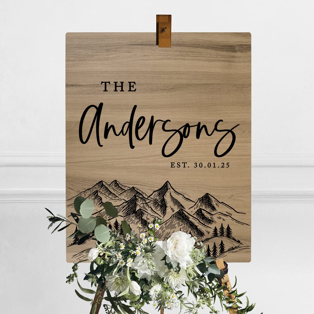 Custom Wooden Welcome Sign for Wedding - 16