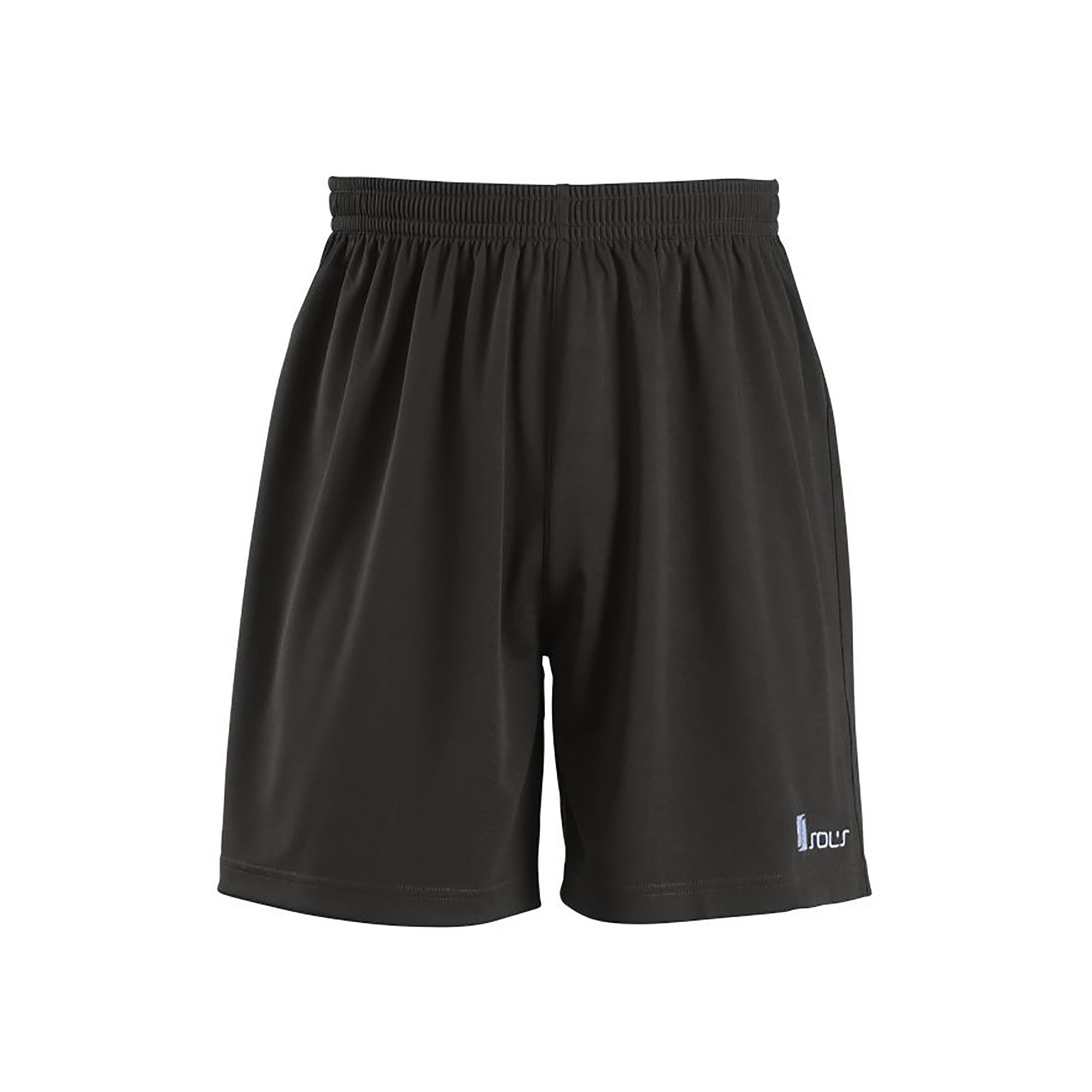 SOLS Kids' Big Boys San Siro Football Shorts - Athletic Sports Shorts for Boys Age 10-12 Years - Black - Perfect for Soccer Practice, Gym Workouts & Casual Wear
