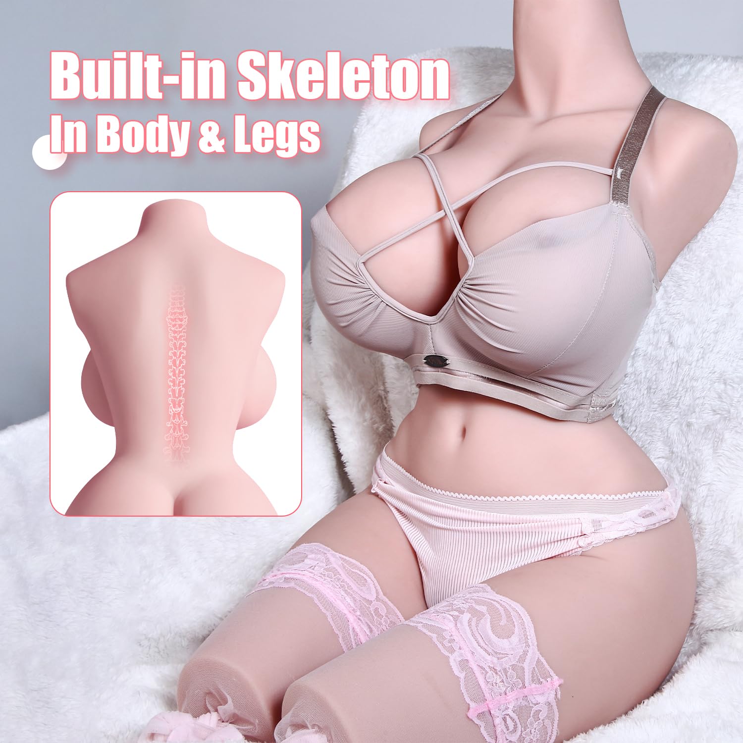 Realistic Full Size Female Torso Sex Doll - 38LB Lifelike Male Masturbation Toy with Big Breasts & Butt for Adult Pleasure | Perfect for Discreet Solo Play, Fantasy Fulfillment & Intimate Exploration